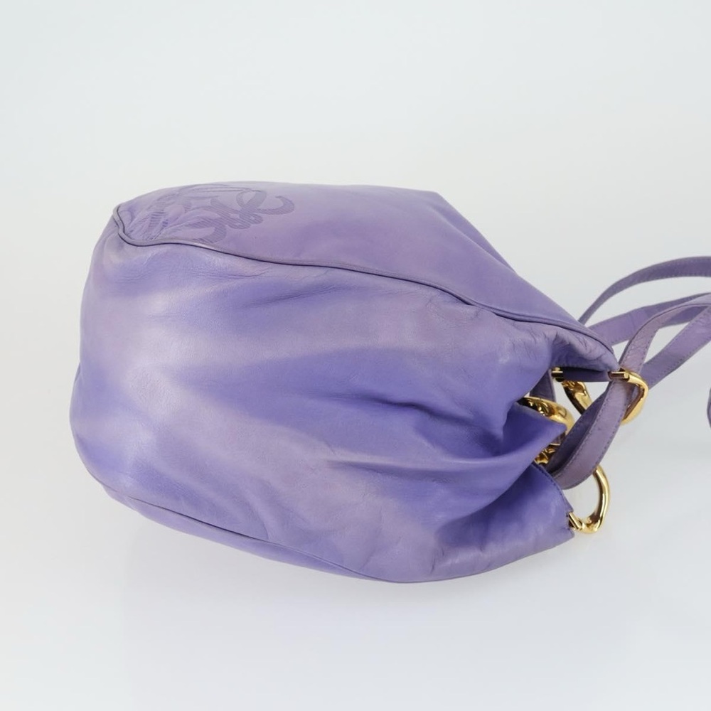 Loewe Purple Leather Anagram Hobo | Buttery Soft | Gold Hardware Dust Bag View 5